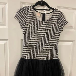 Sara Sara Neon Girls Silver, Black, & White Fancy Dress